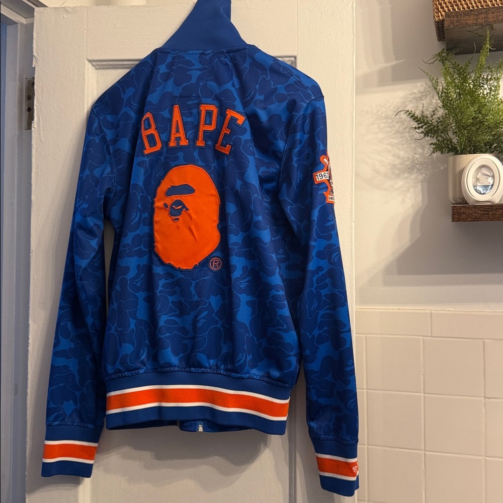 BAPE x Mitchell & Ness NY Mets 1986 Camo Track Jacket M - Picture 8 of 8